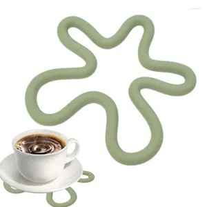 Tapetes de mesa Silicone Isolle Fere Mat Irregular para uma bebida de xícara de café resistente ao calor