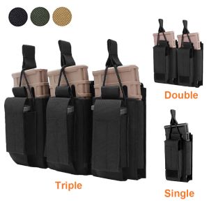 Аксессуары Tactical Molle Magazine Mourcure Mourt Tactical Souch Single/Double/Triple Rifle Pistol Mag Pouch 2layer Cartridge Holder для M4 M14 M16