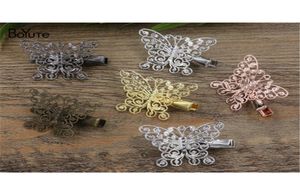 Boyute 20pcs 2533mm Filigree Butterfly Hair Clip Vintage Style Vintage 6 Colori Women Placed Hairgrip Hair Gioielli4652586