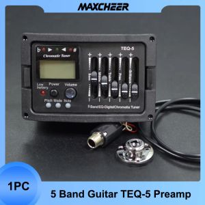 Guitar 5 Band Acoustic Guitar Preamp EQ Equalizer Classical Acoustic Guitar Amplifier Digital Chromatia Blend Tuner Piezo Pickup