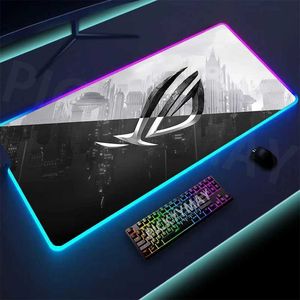 Mouse Pads Wrist Rests Black And White Large RGB Mouse Mat Gamer Mousepads LED Gaming Mousepad Big Luminous Desk Pad Desk Mats Backlit Mouse Pads