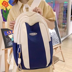 Plecak Patchwork Color Travel School Torba Trendy Lady Kawaii Student Cool Female College Fashion Women Laptop Book