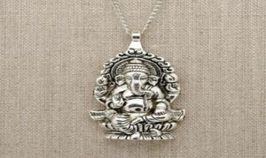 Vintage Silverslord Ganesh God of Fortune Pendant Hindu elefant charms kedja choker uttalande halsband hänge kvinna mode jude5420748