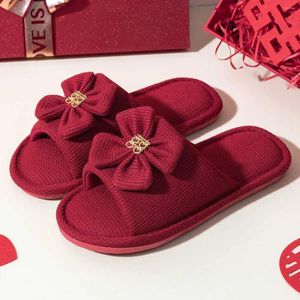 Pantofors wedding adorabile festivo rosso quattro stagioni coppia di lino lywed sposa parola felice casa