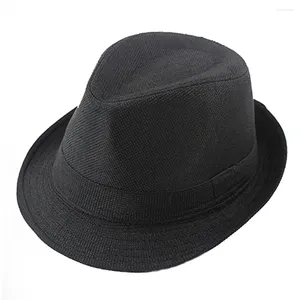 Beret Children Fedora Hats Gentleman Kinder Tanzen Performance Hut für Kopfvolumenten von 56-58 cm (schwarz)