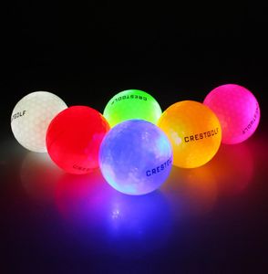 Sports Entertainment 10 Pack Crestgoff Flashing Glosing Golf Ball Night Flash Light Up LED Golf Ballsix Kolor C4019446