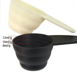 Kahve Kepçeleri 200pcs/Lot 3 Renk Gıda Sınıfı Plastik Ölçüm Kaşık Ölçekli Kepçe Pişirme Zeste Süt Toptan