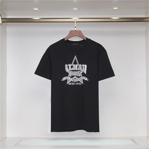 メンズTシャツ特大の胸レターラミネートプリント半袖刺繍フィットネスシャツa5