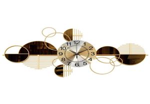 Nordic Light Luxury Wohnzimmer Home Dekoration Personalisierte kreative Eisenarbeit Wand Clock4911549