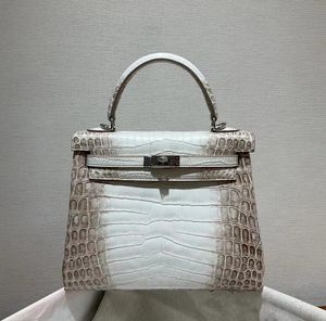 25cm real crocodile shoulder bag Designer purse luxury handbag fully handmade quality wax line stitching wholesale price