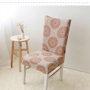 Tampas de cadeira Tampe a capa floral jacquard Fabric Siamese Big Round Flower Office Sala de estar 2 cores