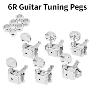 Kabel 6r Inline Vintage Tuning Pegs Tuner Machine Heads Elektrische Gitarren Schloss Knopf Musikinstrumententeile für Fender Strat Gitarre