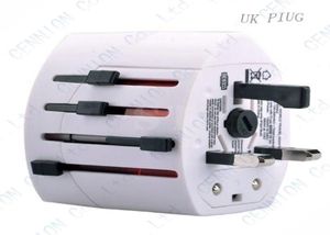 Universal International World World World Multi Travel Plug Charger Adaptador 2 USB Port AU UK UK UE DE CONVORTOR Tudo em um 20pcs branco BLA6169077