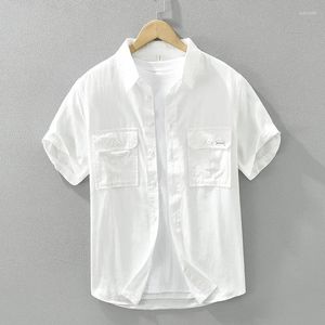 Camicie casual maschile 2024 Summer Stifari Style Short Maniche per uomini Plus size di cotone sciolto