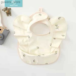 Bibbs Burp -dukar Happyflute Denmarks Ny design ängelvingar Bib Vattentät baby Feeding Bibs Saliv Handduk för pojkar och flickor som äter Y240415Y24041710Z2