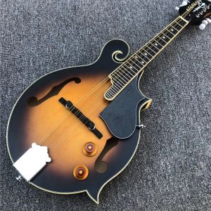 Kablar Matt slutade Sunburst 8 Strings Mandolin Guitar Högkvalitativ solid gran Top F Mandoline