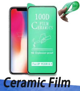 100D Seramik Ekran Koruyucu Film Yumuşak Açık Patlama İPhone14 13 Pro Max 12 11 XS XR 8 7 6 Plus1887442