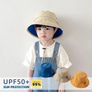 Berets moda urocza kreskówka kreskówka kreskówka chłopcy dziewczęta UV Słońca ochrona piesza HATS Fisherman Hats Szybkie suszenie Letnie wiadra kapelusz