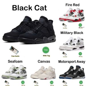 Neue Top 4s Basketballschuhe 11s Männer Frauen Kiefergrün schwarze Katze 4 lila Saphir rot weiße Zement Segel Tour Gelbe Herren Trainer Outdoor Sneakers 36-47 14 675