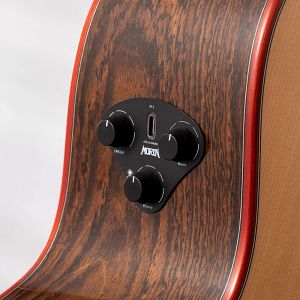 Pickup de ressonância de guitarra com microfone piezo Modelo N1 Efeito reverb de reverb de retardamento do coro construído, captação de guitarra acústica os1