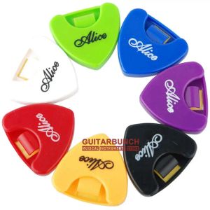 Cables 100 pcs Alice A010A Triangle Shaped Guitar Pick Holders Case Box Self Adhesive