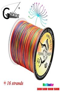 16 Strands PE Braid 300M500M1000M1500M Braided Fishing Line Multicolor Super Power Japan Multiment SaltwaterFreshwater 2203018134710