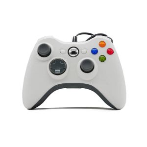 GamePads czarno -białe USB przewodowe Joypad Gamepad PC Wbudowany podwójny sterownik wibracyjny na PC Windows 7/8/10/ XP Nie dla Xbox 360