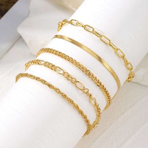 Pulseira de metal de venda quente, tendência elegante e minimalista, pulseira de cobra oca de várias camadas