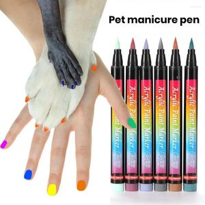 Köpek Giyim Oje Fırçası Pet Art Pen Set 12 Renkler Hızlı Kuru Köpek Kedi DIY Manikür Malzemeleri Güvenli Küçük Evcil Hayvanlar