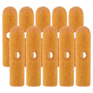 Umbrellas 10 Pcs Wooden Umbrella Beads Rain Tail Folding Bone Covers Repair Parts Outdoor Accessories For Long Handle