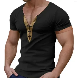 Herren lässige Hemden modische Mody Revers Button Kurzärmel Tops atmungsaktiven sportlichen Pullover Sommerblusen für männlichen Verkauf Hombre