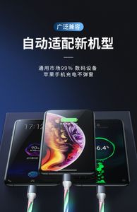 Araba Veri Kablosu Carplay Apple Huawei Vivo Xiaomi için Uygundur Hızlı Şarj 100W Çift TypeC Luminous 66W Süper Flash Şarj