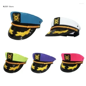 Berets Retro Navy Marine Costume Yacht Captain Hat для Хэллоуина