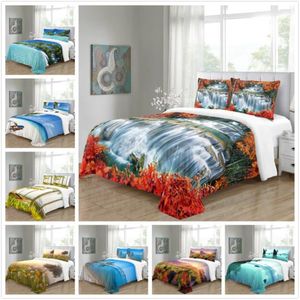 Sängkläder set set duvet omslag och kuddväskor Twin Home Textile Hawaii Beach Scanery Linens 240/220