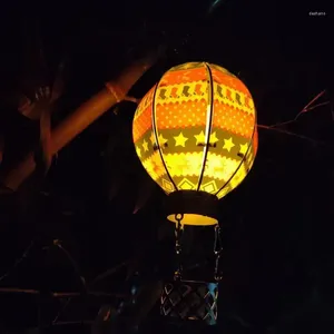Party Decoration Solar Lantern Air Balloon With Lights Christmas Powered Courtyard Lamp Outdoor Garden Home Decroation