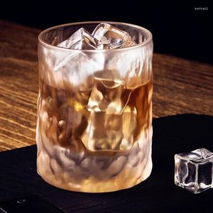 Vinglas 260 ml hammarstruktur Whisky Glass Cup Ice Snow Frosted Vodka Classical Creative Beer Steins S Bar
