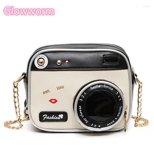 Bag Fashion PU Leather Shoulder Strap Style Case Camera Design Cute Mini Chain Crossbody Women Small Vintage Purse