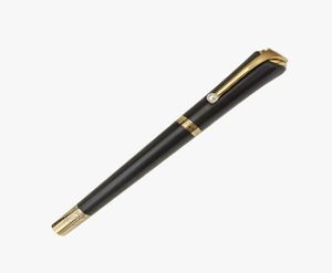 Giftpen Classic Signature Pen Metal Black Matte Gold Clip Steel Forging Luxury Pens bekväm med Pearls2242083