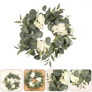 Decorative Flowers Front Door Swag Eucalyptus Leaf Garland Fall Wedding Decorations Household Wreath Advent