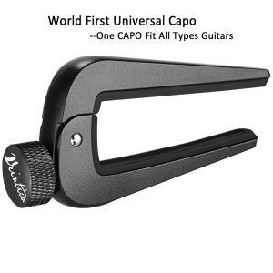 Guitar Universal Wide Justerable Guitar Capo Fit för 6/12 sträng akustisk klassisk elektrisk gitarr, bas, mandolin, banjos, ukulele svart