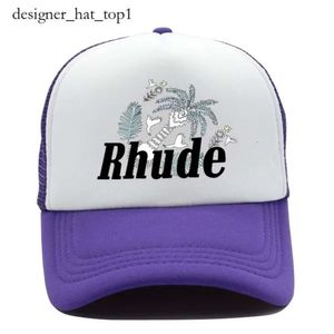 Rhude Hat Couples Sports Rhude ricamo da baseball designer esterno Cruiser Pattern Holiday Travel Cap Fashion Brand Fashion Brand Visor Leisure Unisex 2728