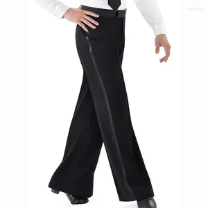 Stage Wear National Standard Social Latin Dance Imitation Wool Fabric With Elastic Men's Practice Pants