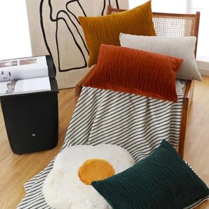 Kudde DunxDeco Home CoJines 3D Wave Chennile Cover Soft Warm Case Modern Simple Loft Office Soffa Chair Coussin