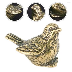 Dekoratif figürinler kuş heykel pirinç hayvan küçük heykel heykelleri mini figürin altın bahçe figürü dekorasyon serçesi süslemesi