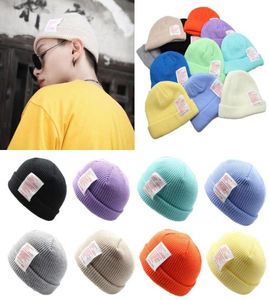 Mężczyźni Kobiety Kość Czapka Kolorowa czapka czapka Skullcap Mankiet Brimless Retro Short Unisex Hiphop Elastyczne ciepłe zimowe czapkę do czapki 4919884