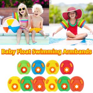 Baby Float 6pcs Zestaw pianki Eva pływackie płytki opaski ramion pływające rękawy nadmuchiwany basen pływak pływający Dzieci Kręgi pływackie 240415