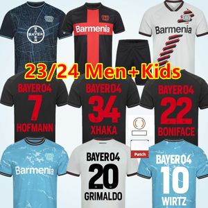 23 24 Bayer 04 Leverkusen Soccer Jerseys X H A K A Boniface Palacios Wirtz Grimaldo Hofmann Hincapie Tapsoba Schick Frimpong 2023 2024 Men Cirtas de futebol especiais para crianças