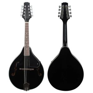 Kable 8 gitara strunowa Acoustic Mandolin Mandolin Początkujący dorośli instrument muzyczny prezent czarny mandol basswood z torbami capo
