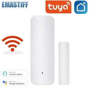 System Tuya Smart Wifi Door Sensor Door Open / Closed Detectors Wifi App Notification Alert/sound Security Alarm with Alexa Google Home