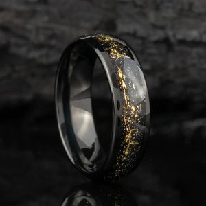 6 mm da uomo alla moda in carburo di tungsteno Meteorite Galaxy Ring Wedding With Fit Everyday Wear Anniversary Gift 240415